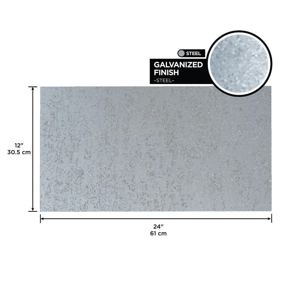 12 in. x 24 in. 28-Gauge Galvanized Sheet - Hercitys