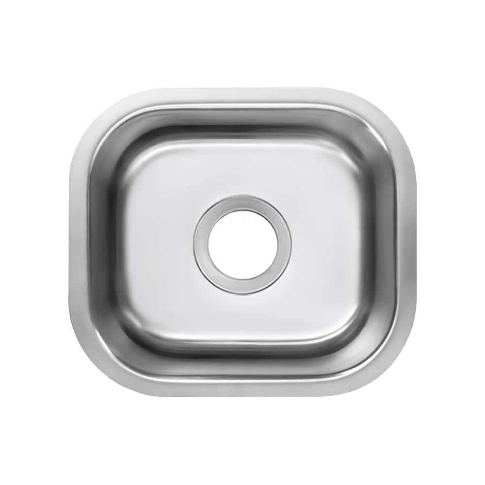 15 in. Undermount Single Bowl 18 Gauge Stainless Steel Bar Sink - Hercitys