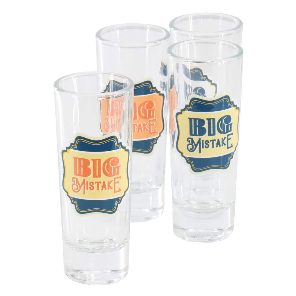 4 -Piece 2.2 oz. Shot Glass Set in Blue - Hercitys