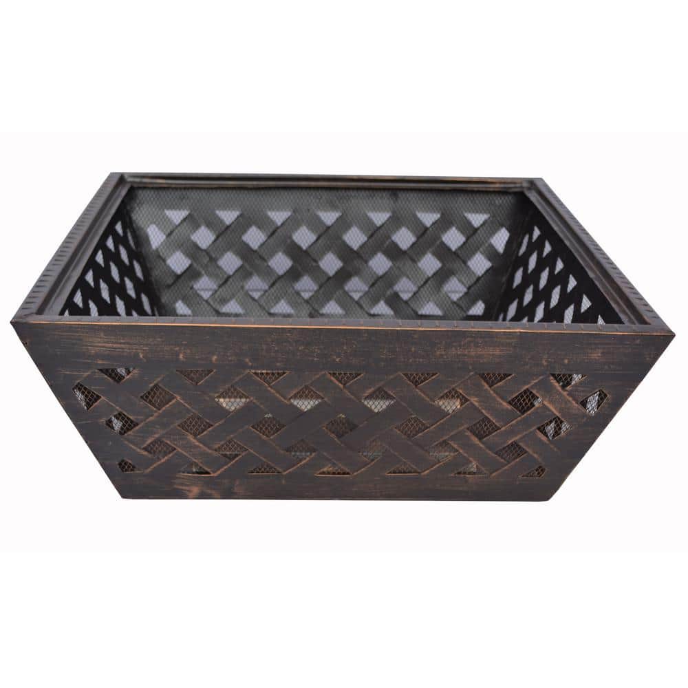 26.5 in. W x 25 in. H Square Steel Lattice Fire Pit - Hercitys