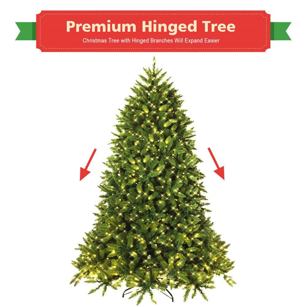 5 ft. Pre-Lit LED Slim Fraser Fir Artificial Christmas Tree with 450 Twinkling White Lights - Hercitys