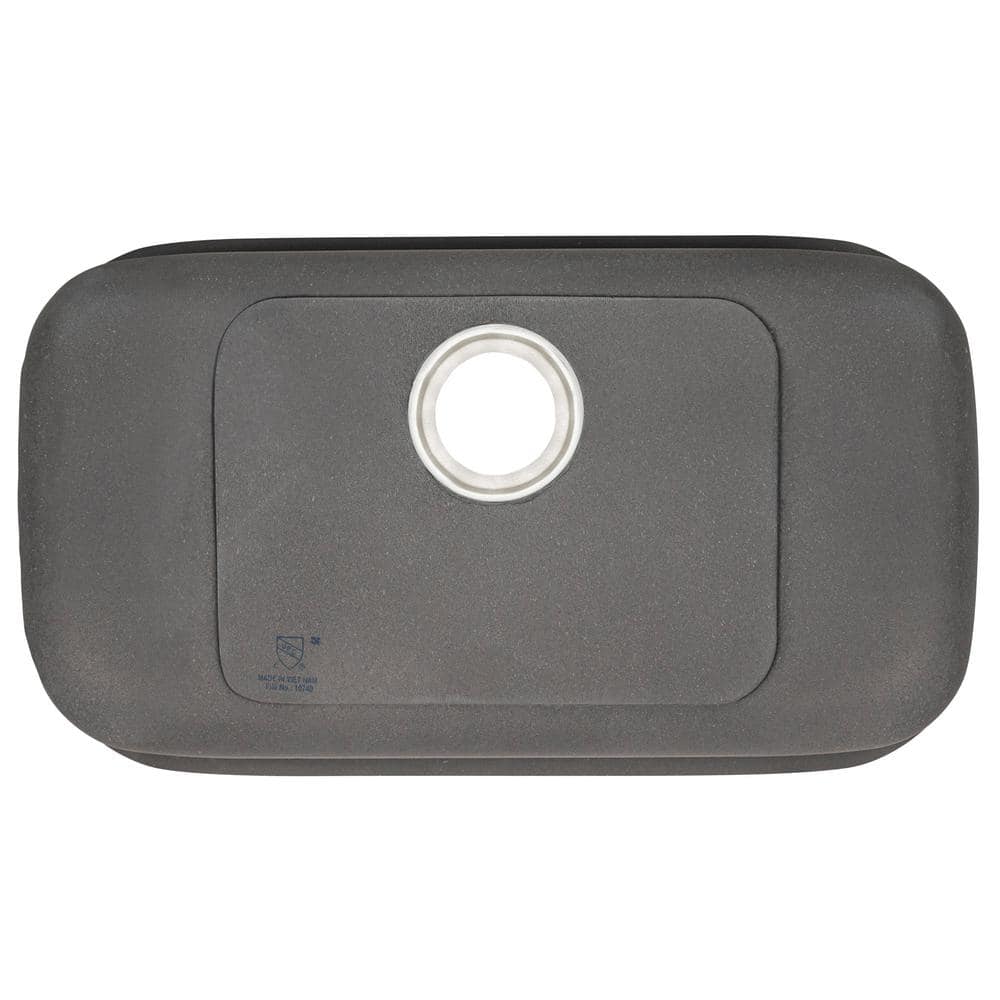 32 in. Undermount Single Bowl 18 Gauge Stainless Steel Kitchen Sink with Strainer - Hercitys