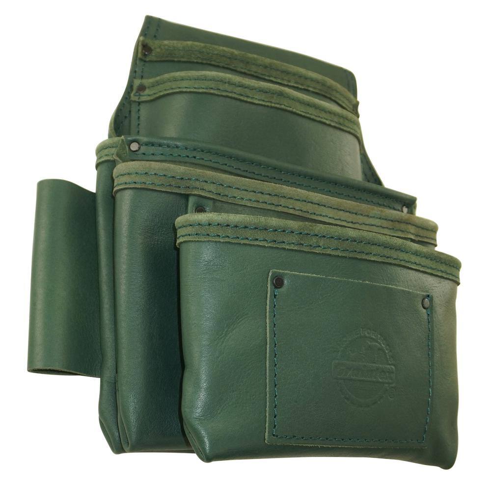 5-Pocket Leather Top Grain Oil Tanned Nail & Tool Pouch - Hercitys