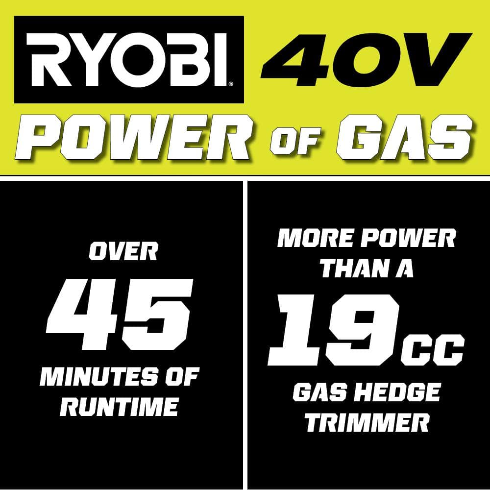 40V 24 in. Cordless Battery Hedge Trimmer with Debris Collector (Tool Only) - Hercitys