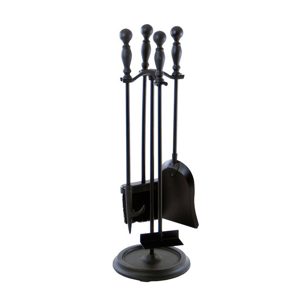 24 in. Tall 5-Piece Black Bolton Mini Fireplace Tool Set - Hercitys