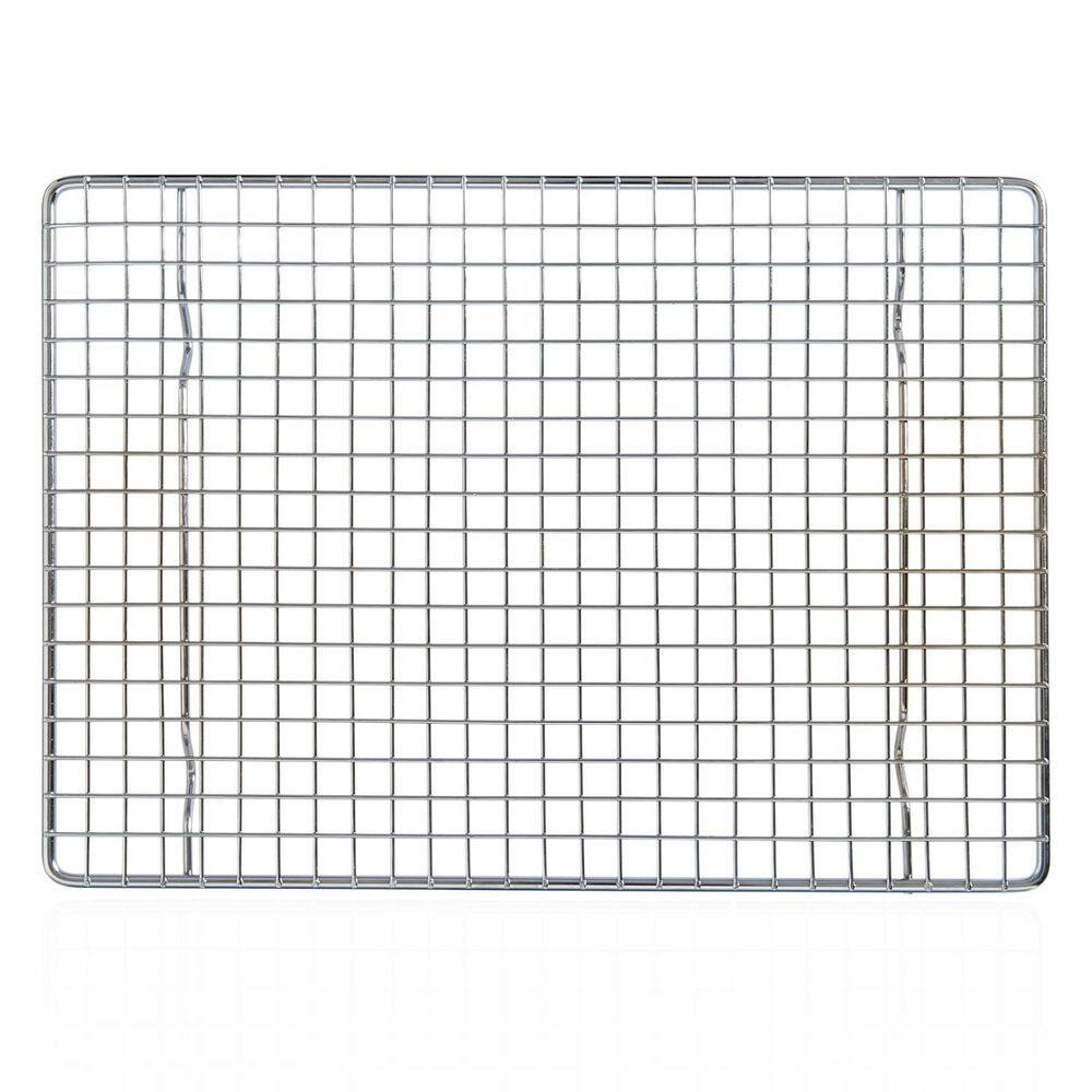 2-Pack Stainless Steel Cooling Rack 10 x 15 Heavy Duty Oven Safe Wire Rack for Baking and Cooking Fits Jelly Roll Silver - Hercitys