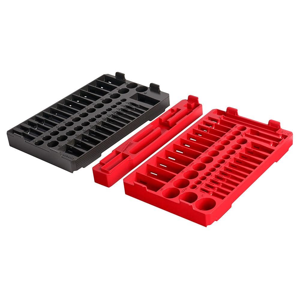 1/4 in. and 3/8 in. Drive Metric and SAE Ratchet and Socket Trays - Hercitys
