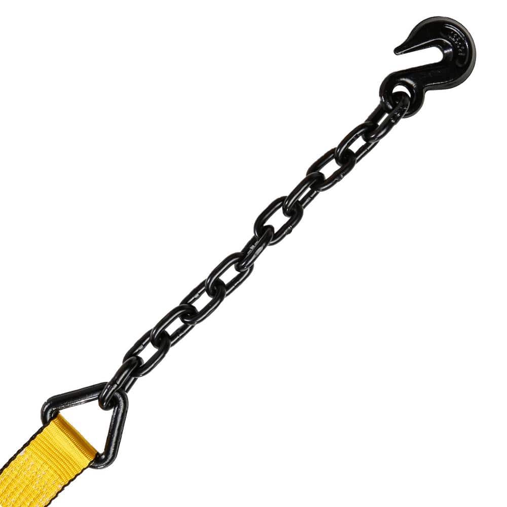 30 ft. x 2 in. Heavy-Duty Ratchet Tie Down with Chain and Hooks - Hercitys