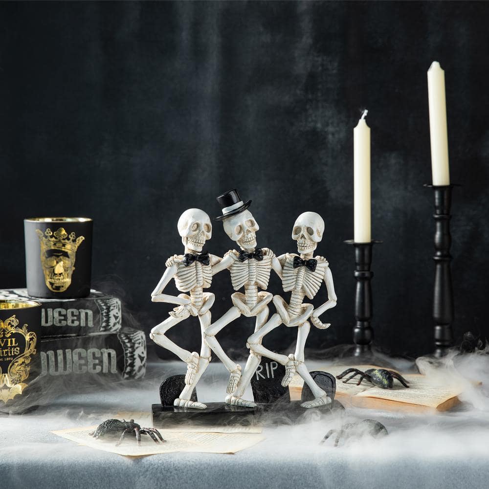10.50 in. H Halloween Polyresin Dancing Skeleton Table Decor - Hercitys