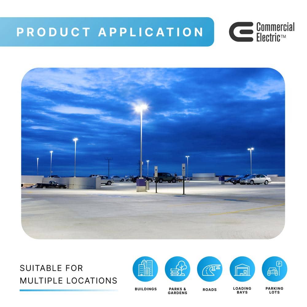 1300W Equivalent Integrated LED Commercial Bronze Dusk to Dawn Area Light, 21,000 Lumens, 4000K - Hercitys