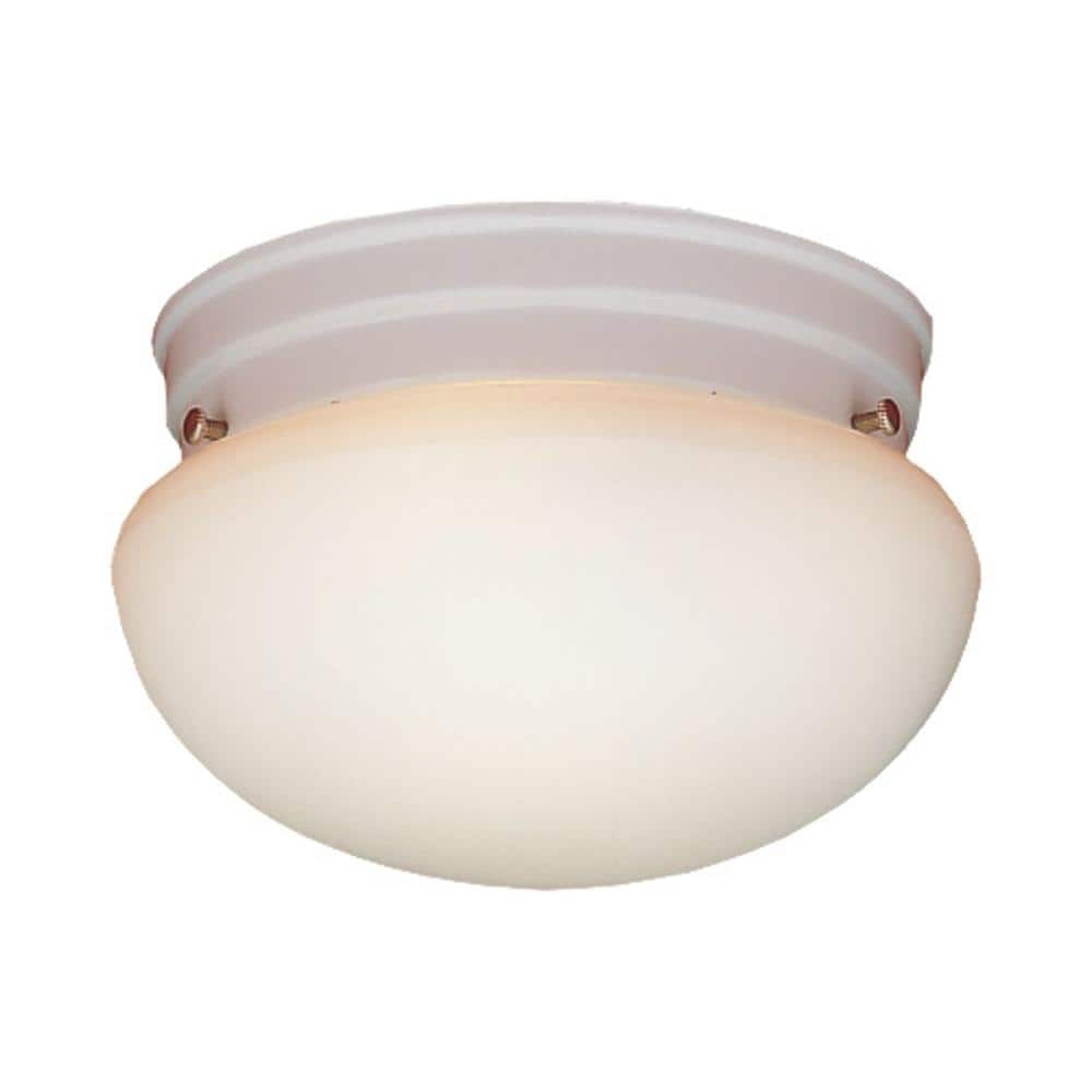 2-Light Matte White Ceiling Flush Mount - Hercitys