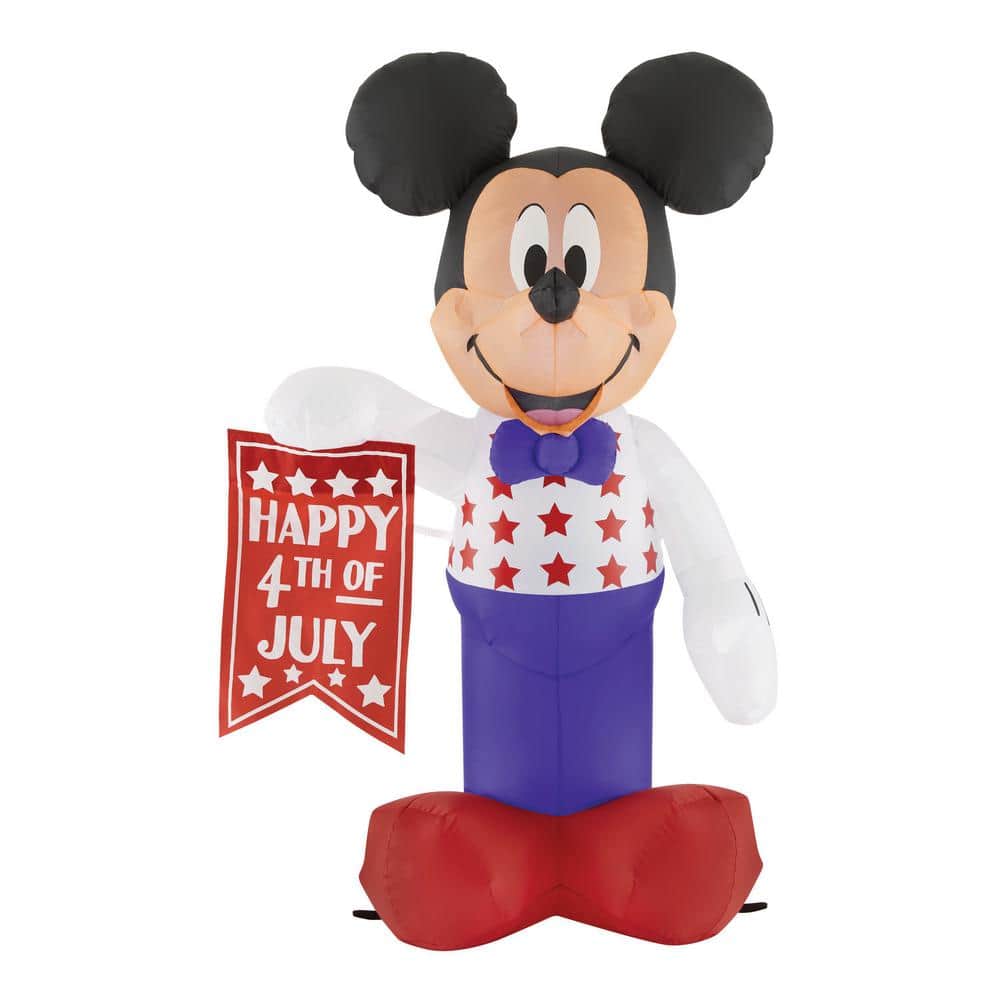 3.5FT Patriotic Mickey with Banner Inflatable - Hercitys