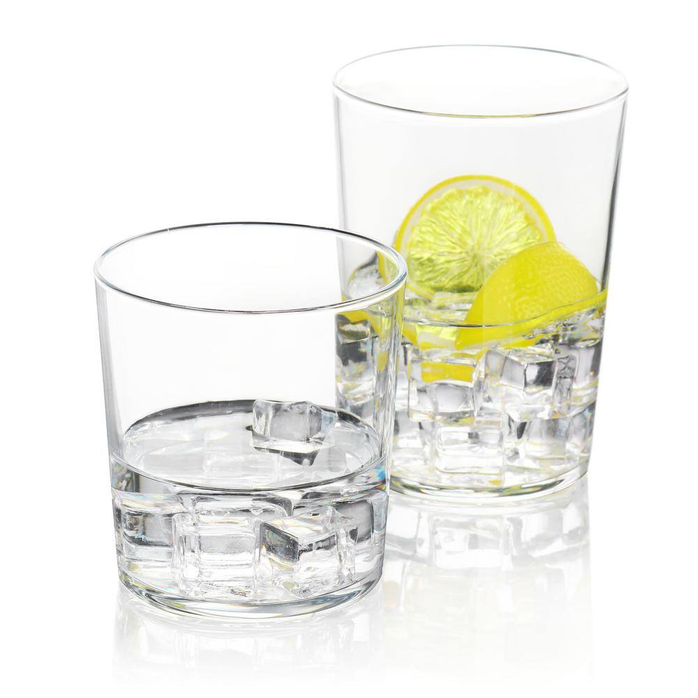 12-Piece Bowey Double Old Fashion and Highball Glassware Set - Hercitys
