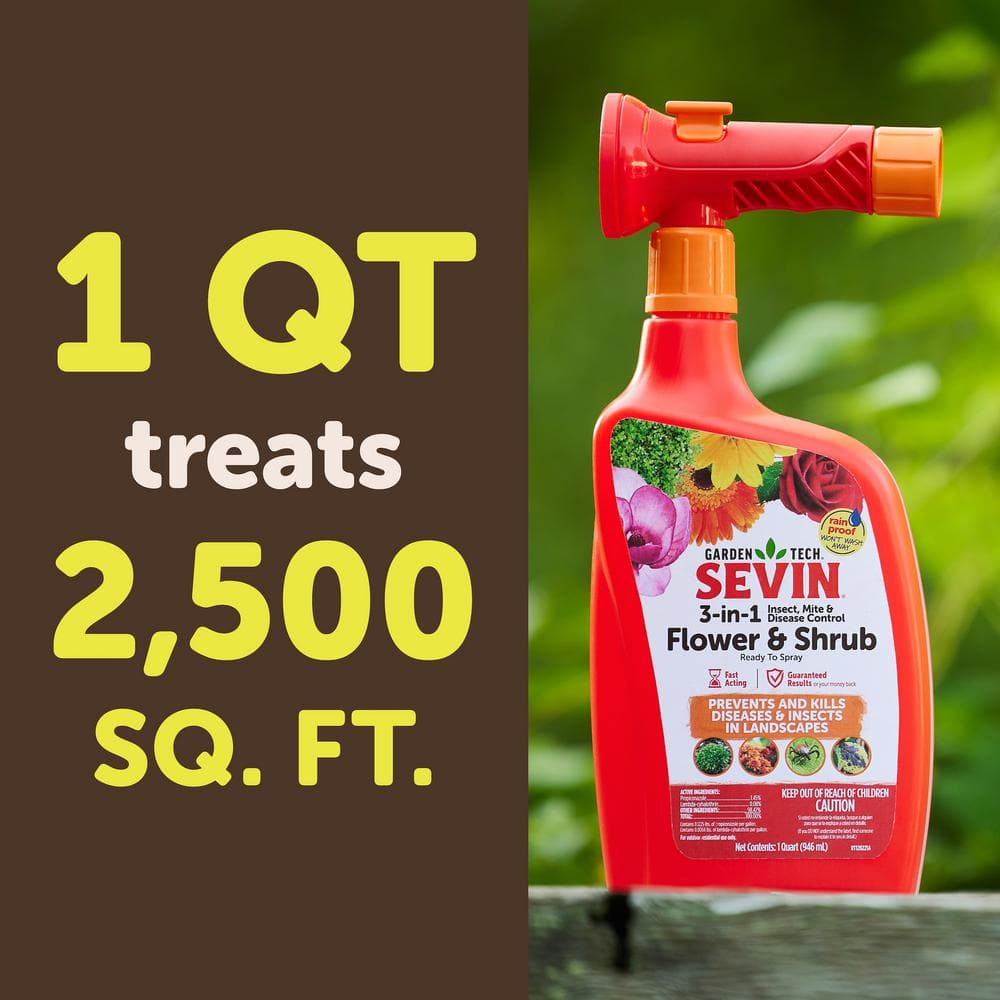 32 oz. Ready to Spray 3-in-1 Flower and Shrub Mite and Disease Control Insect Killer - Hercitys