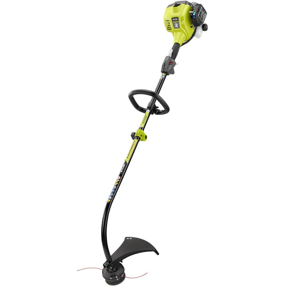 25 cc 2-Stroke Attachment Capable Full Crank Curved Shaft Gas String Trimmer - Hercitys