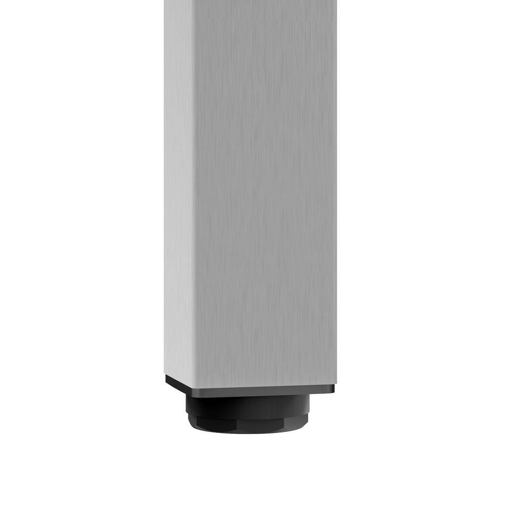 (4-Pack) 11 3/4 in. (300 mm) Stainless Steel Metal Square Furniture Leg with Leveling Glide - Hercitys