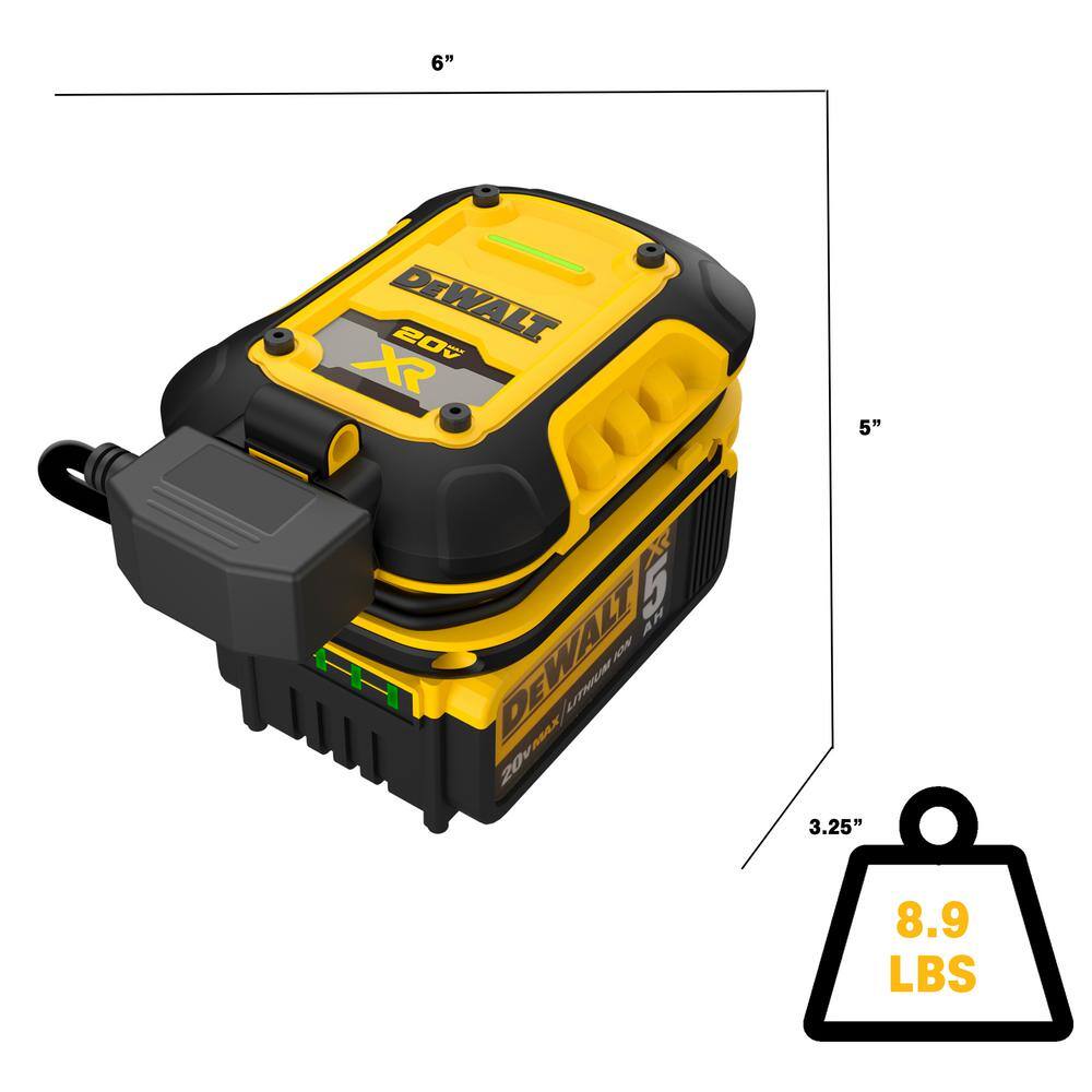 12V Auto Battery Maintainer Includes 20V x R 5AH Battery, DCB115 Charger - Hercitys