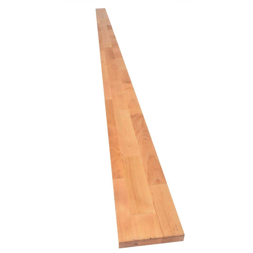 4 ft. L x 30 in. D Unfinished Birch Solid Wood Butcher Block Desktop Countertop With Eased Edge - Hercitys