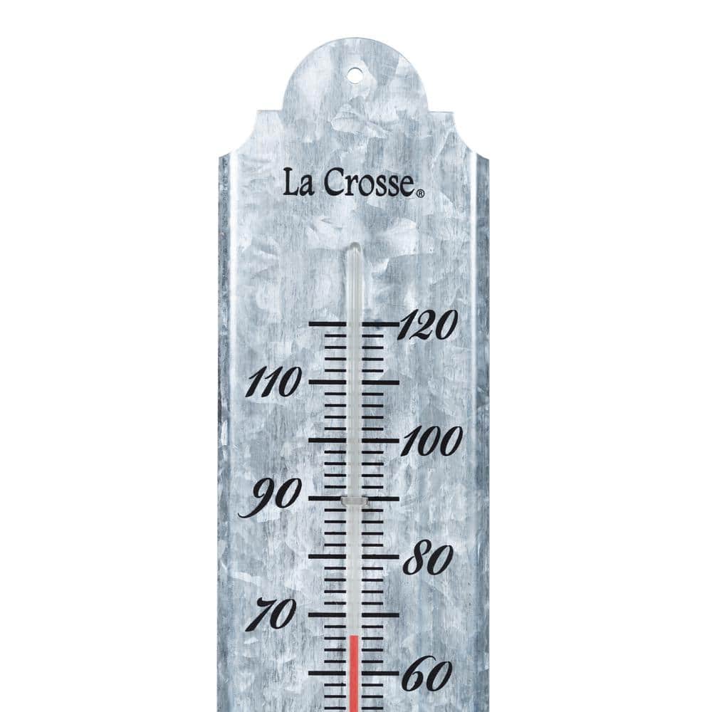 19.50 In. Galvanized Metal Analog Vertical Thermometer - Hercitys
