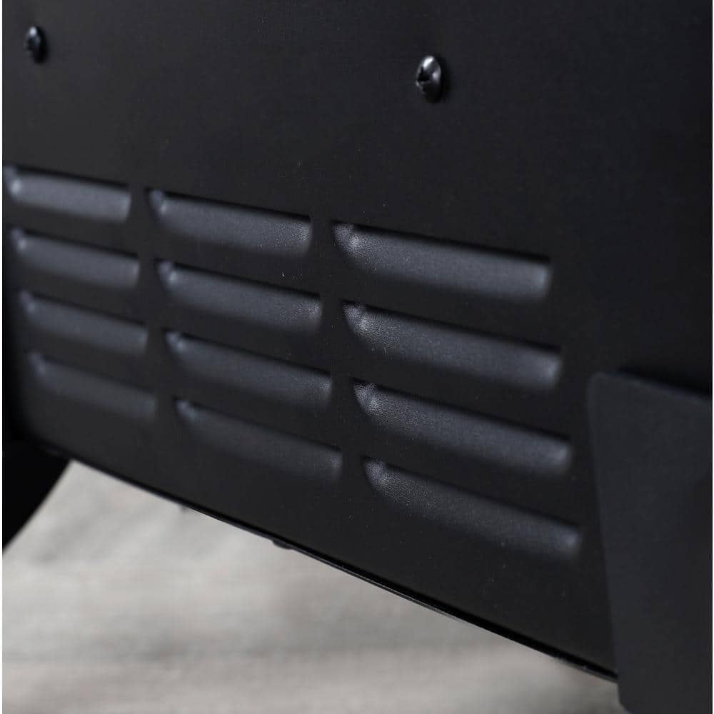 15 in. Freestanding Electric Fireplace in Black - Hercitys