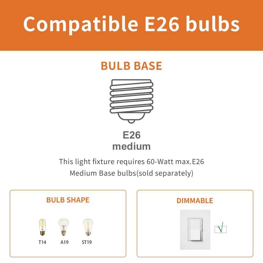 13 in. 3-Light Brass Gold Semi-Flush Mount Ceiling Light Fixture with Clear Glass Shade - Hercitys