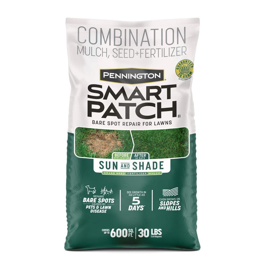 30 lbs. Smart Patch Sun and Shade West Grass Seed with Mulch, Fertilizer - Hercitys