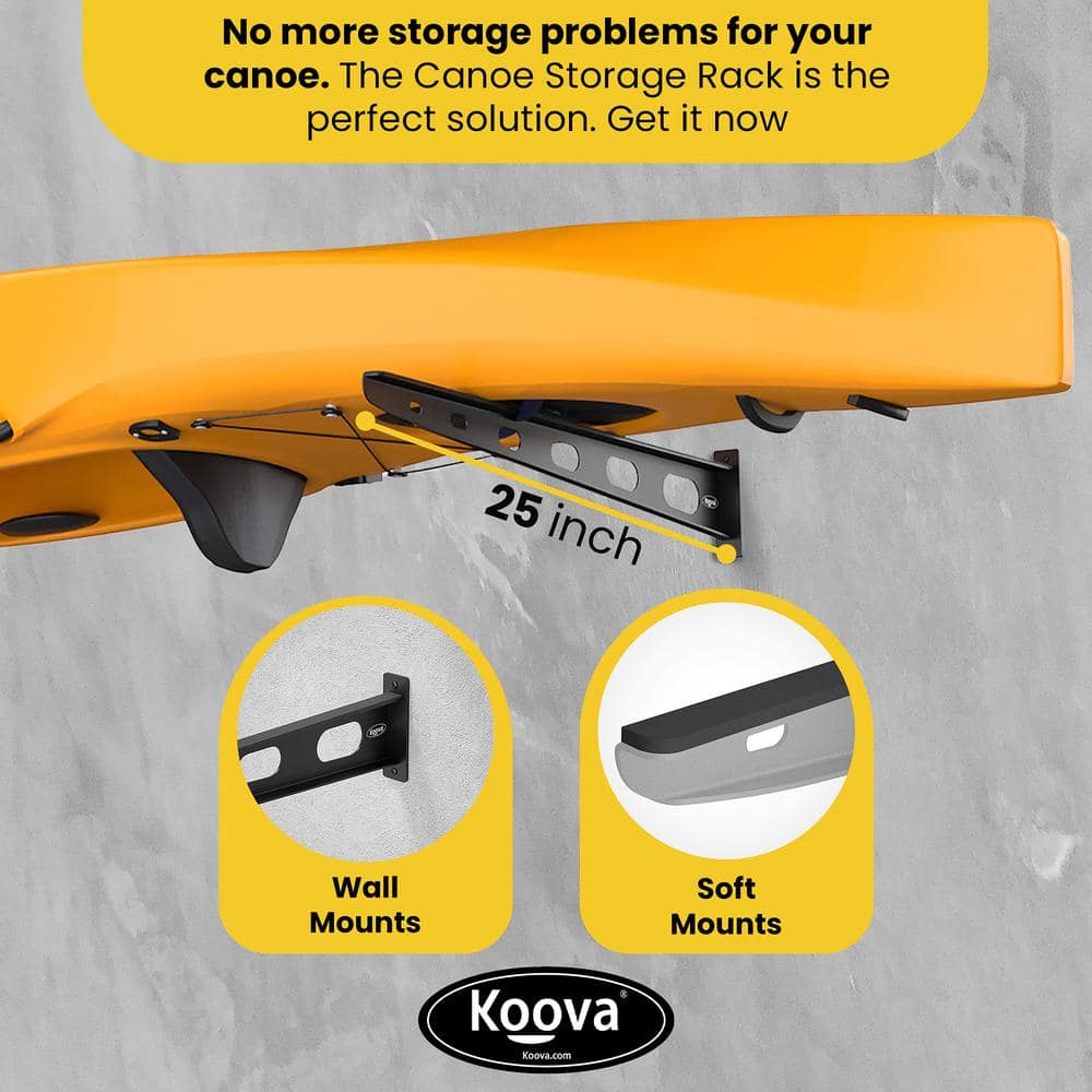 1- Kayak 25” Wall Mounted Storage Racks - Hercitys