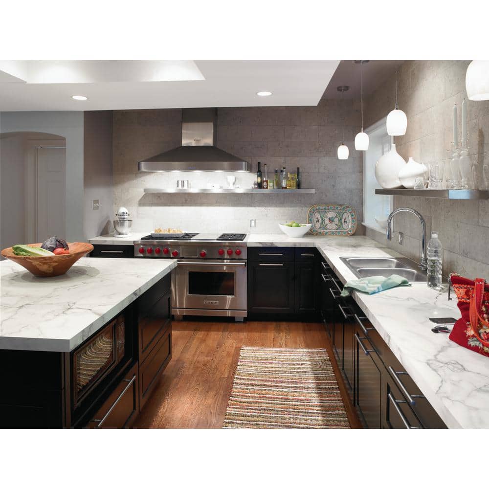 5 ft. x 12 ft. Laminate Sheet in 180fx Calacatta Marble with SatinTouch Finish - Hercitys