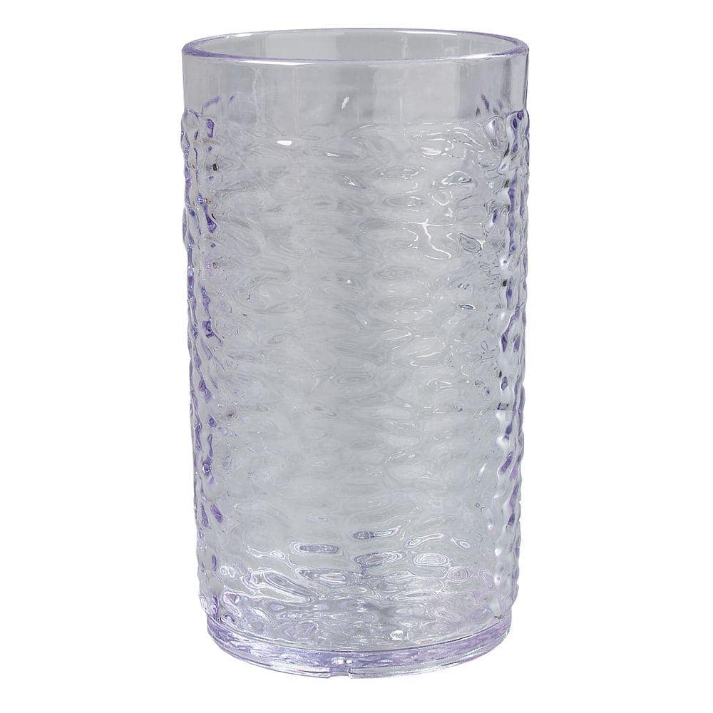 16.7 oz. SAN Plastic Pebble Optic Tumbler in Clear (Case of 24) - Hercitys