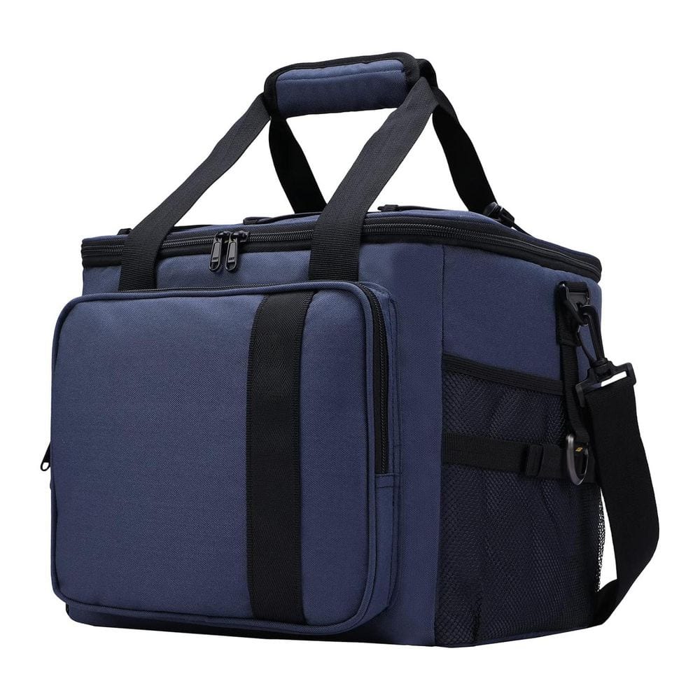 25 qt. 40-Can Leakproof Insulated Soft-Side Cooler Bag with Bottle Opener for Travel Picnic Camping Blue - Hercitys