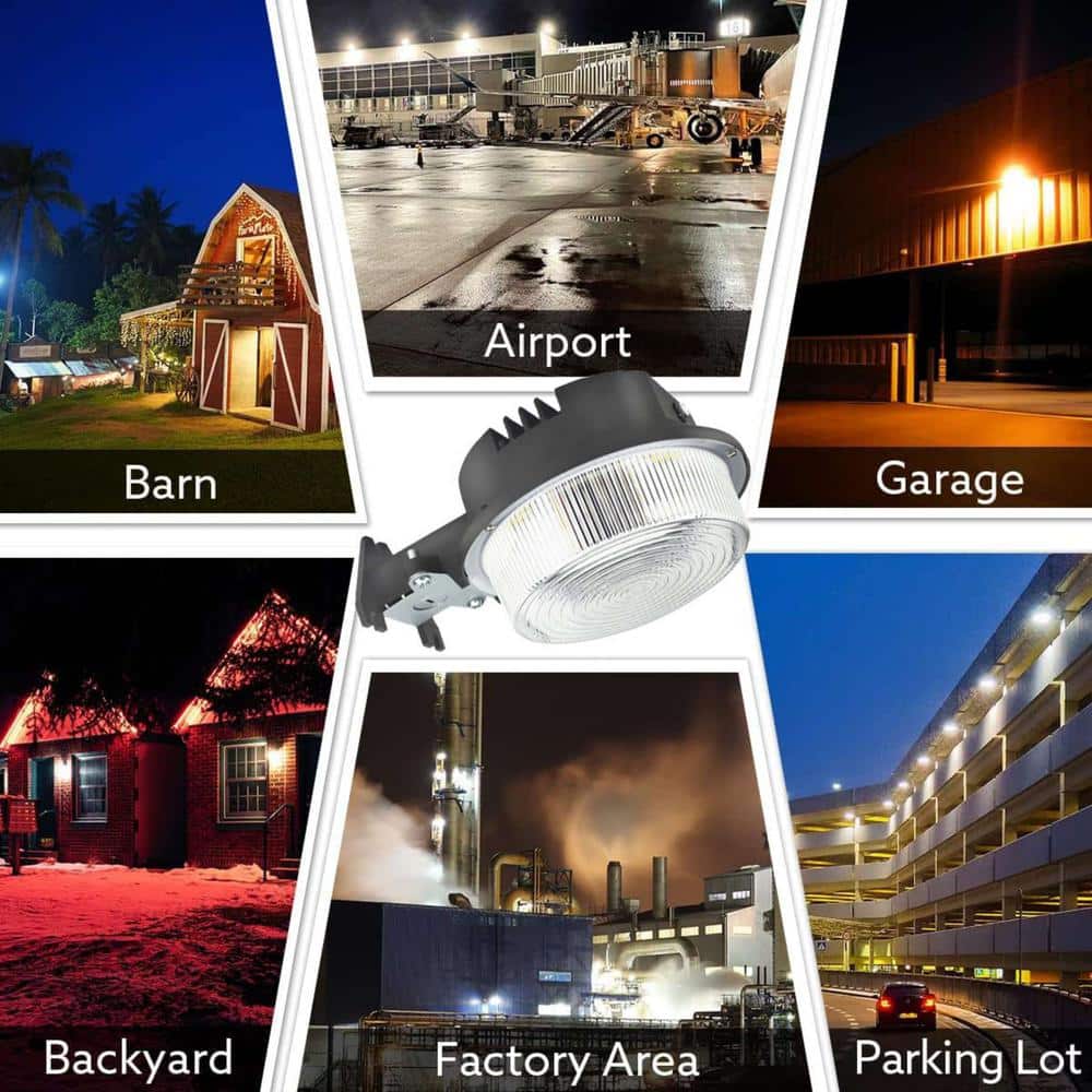 250-Watt Equivalent Integrated LED Bronze Weather Resistant 50W Area Light Dusk to Dawn, 5000K Area Light Flood Light - Hercitys