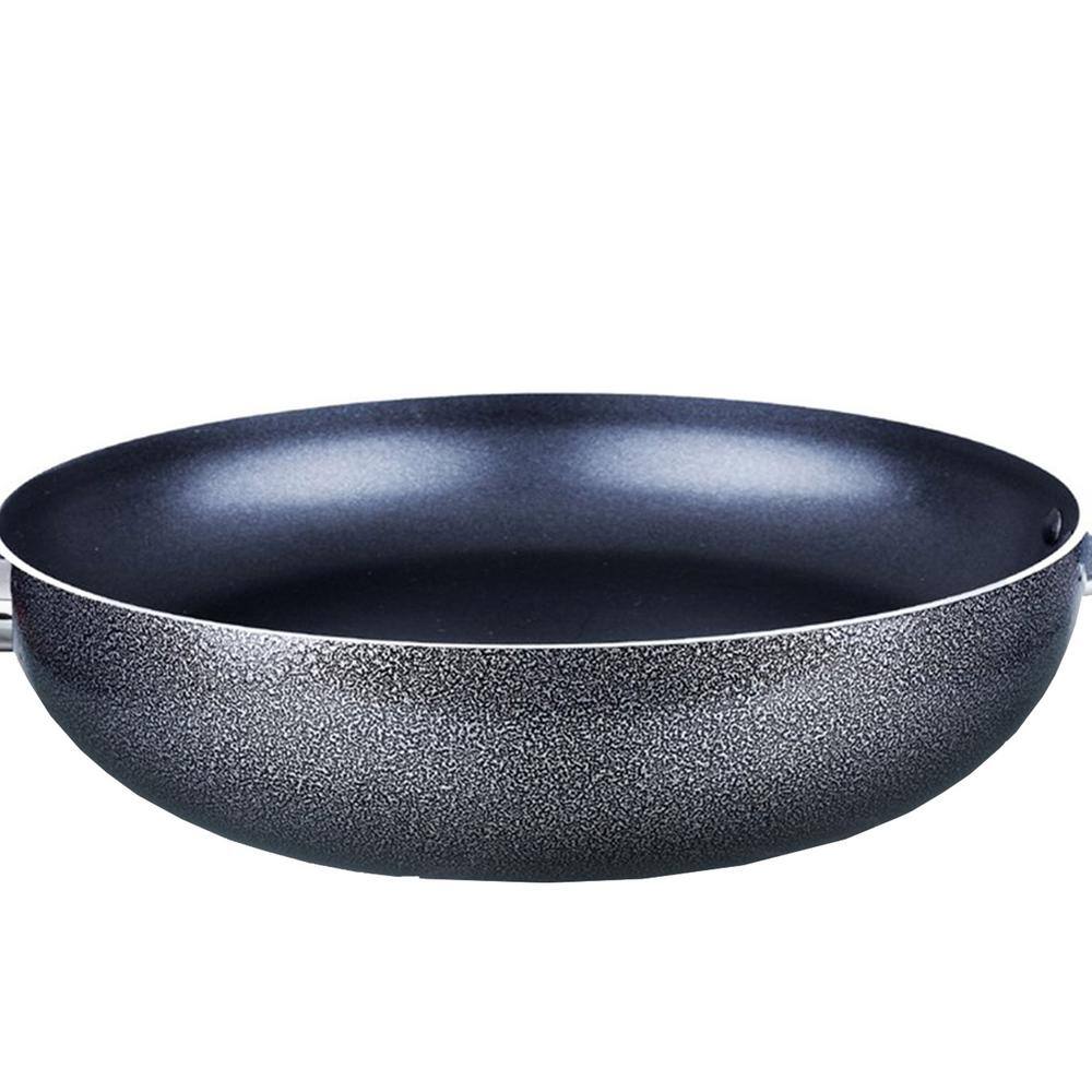 12 in. Black Aluminum Woks with Nonstick Surface - Hercitys