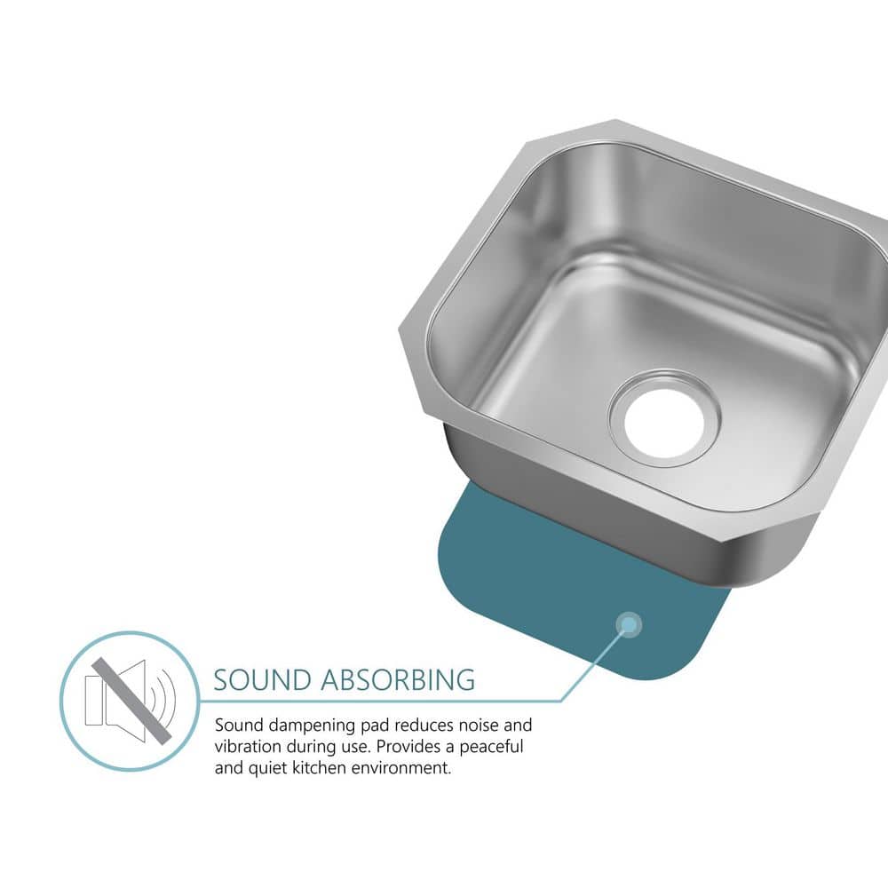 18-Gauge Stainless Steel 18 in. Undermount Single Bowl Bar Sink - Hercitys