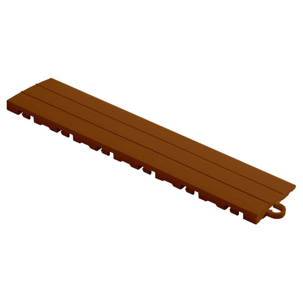 2.75 in. x 12 in. Chocolate Brown Pegged Polypropylene Ramp Edging for Diamondtrax Home Modular Flooring (10-Pack) - Hercitys