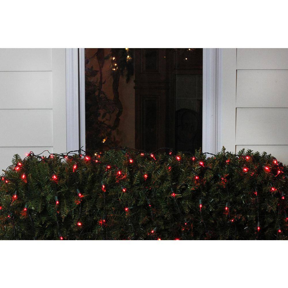 4 ft. x 6 ft. Red LED Net Style Christmas Lights with Green Wire - Hercitys