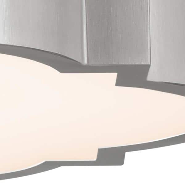 15 in. Brushed Nickel Integrated LED Flush Mount - Hercitys