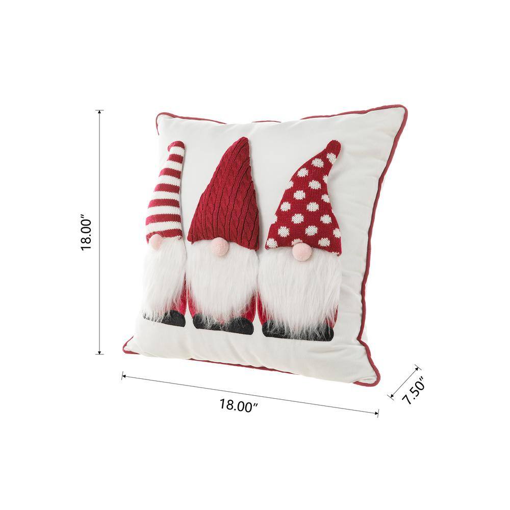 18 in. W x 18 in. H Heavy Knitted Gnome Pillow - Hercitys