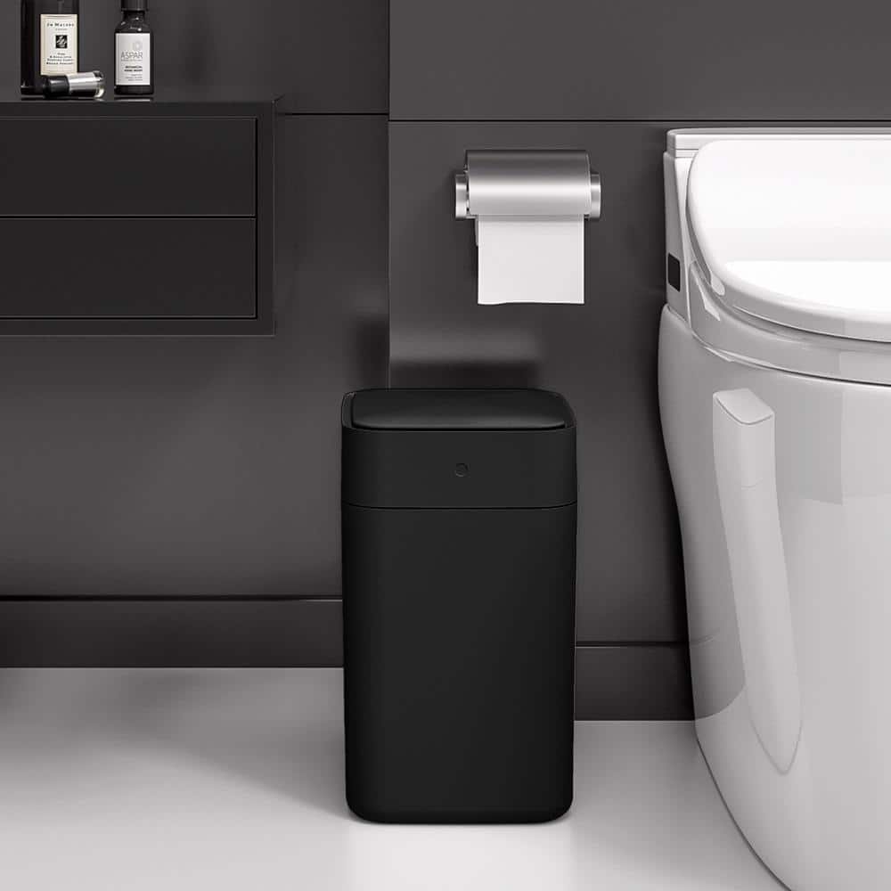 4.1 Gal. Black Smart Trash Can - Hercitys