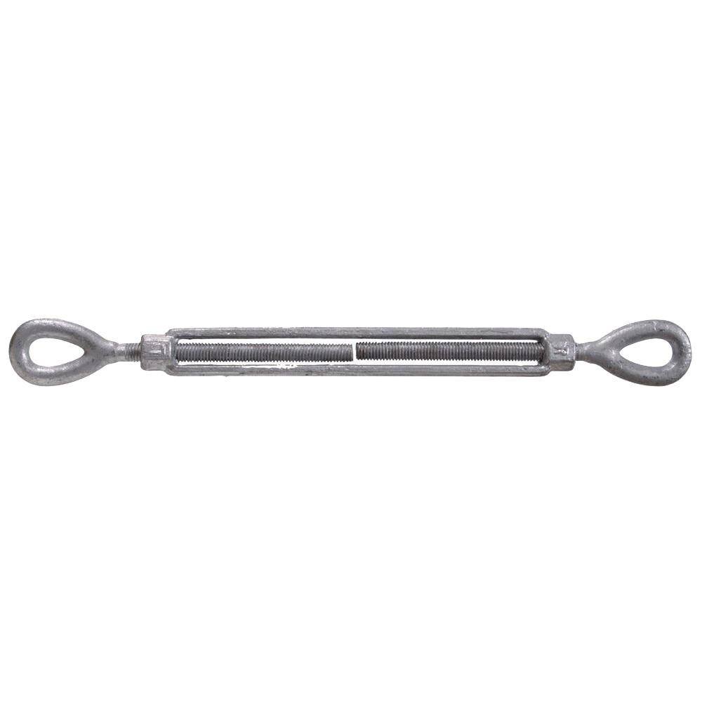1/2-13 x 19-1/8 in. Eye and Eye Turnbuckle in Forged Steel with Hot-Dipped Galvanized (2-Pack) - Hercitys