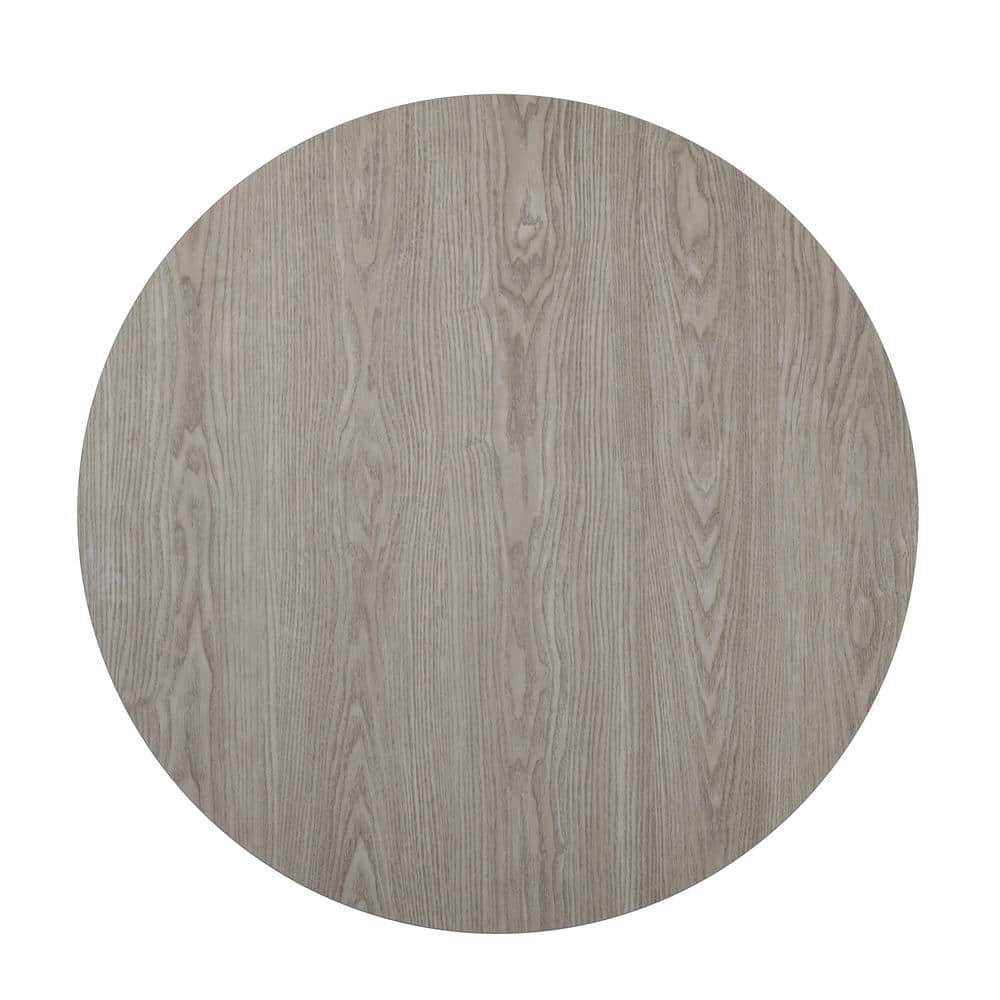 42 in. White/Gray Round Table Top Only - Hercitys