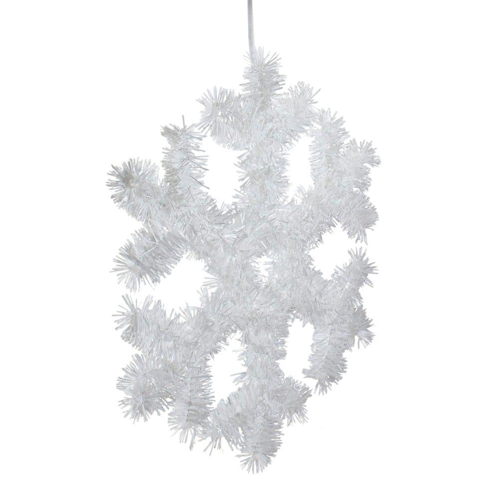 13.5 in. Tinsel Snowflake Christmas Window Decoration - Hercitys
