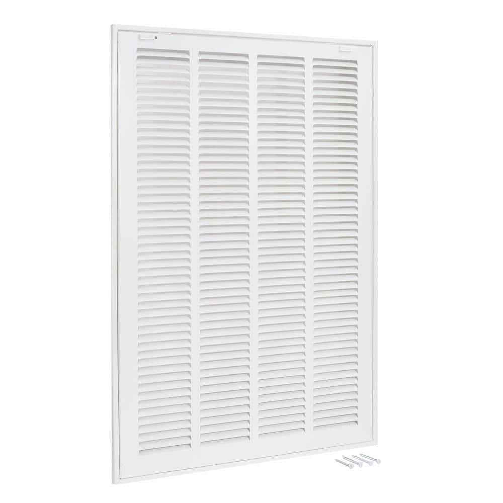 16 in. x 25 in. Steel Return Filter Grille, White - Hercitys