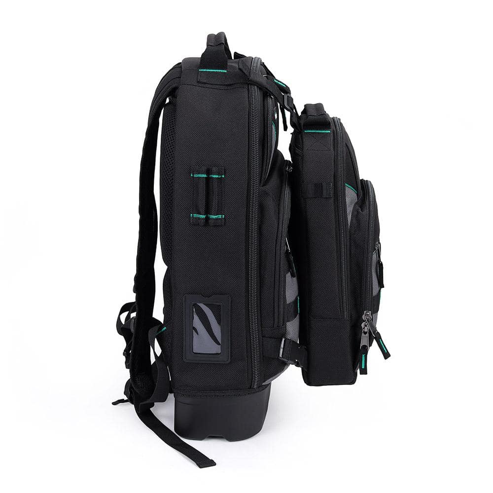14.37 in. W 27 Total Pockets Black Fabric Electrical and HVAC Technician’s Backpack with Pockets (1 Each) - Hercitys