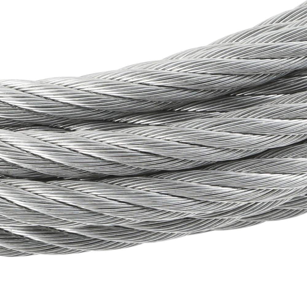 5/16 in. x 20 ft. Galvanized Uncoated Steel Wire Rope with Grab Hooks - Hercitys