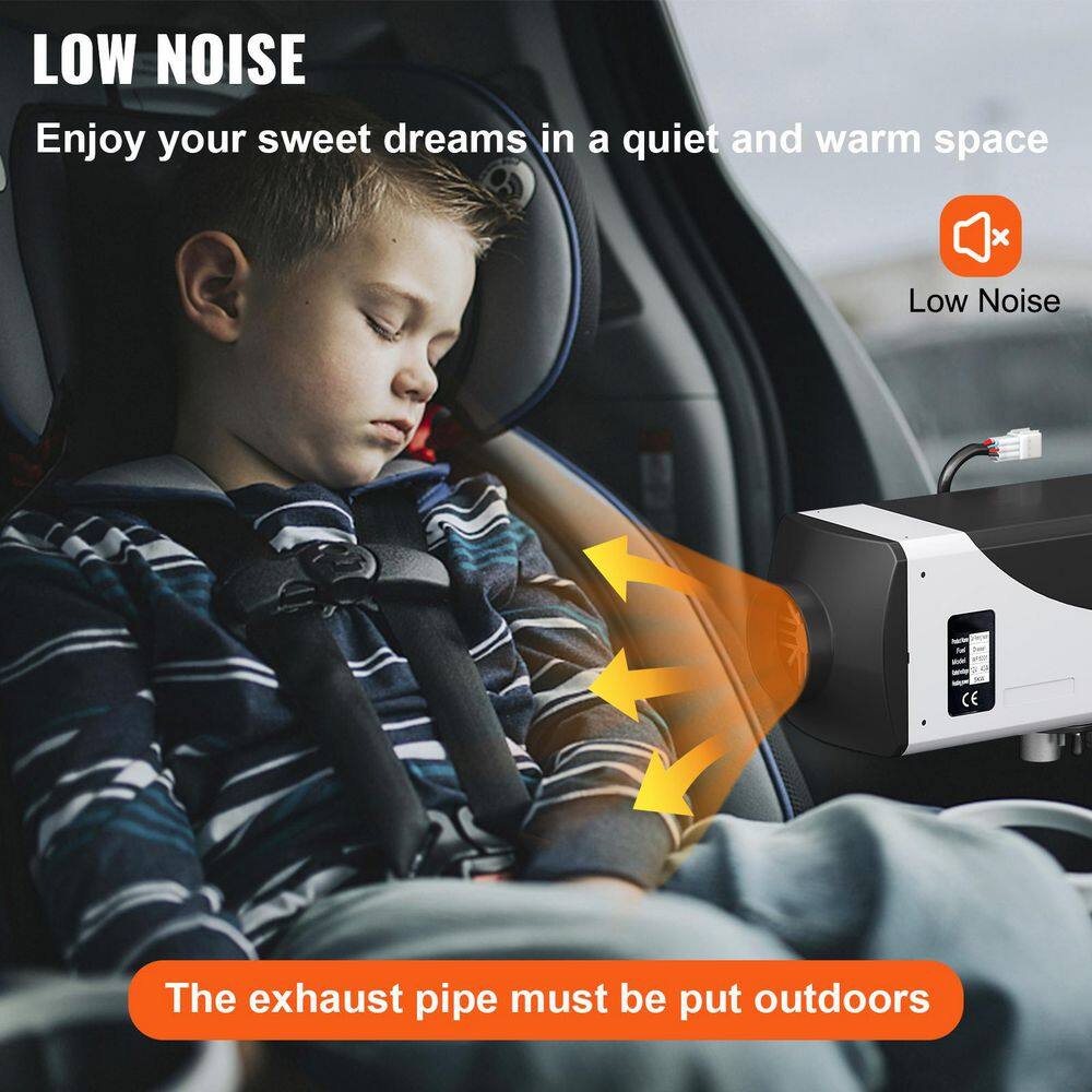5 KW Diesel Air Heater 10 L Tank Diesel Heater 12-Volt Diesel Parking Heater Muffler with LCD Thermostat Remote Control - Hercitys