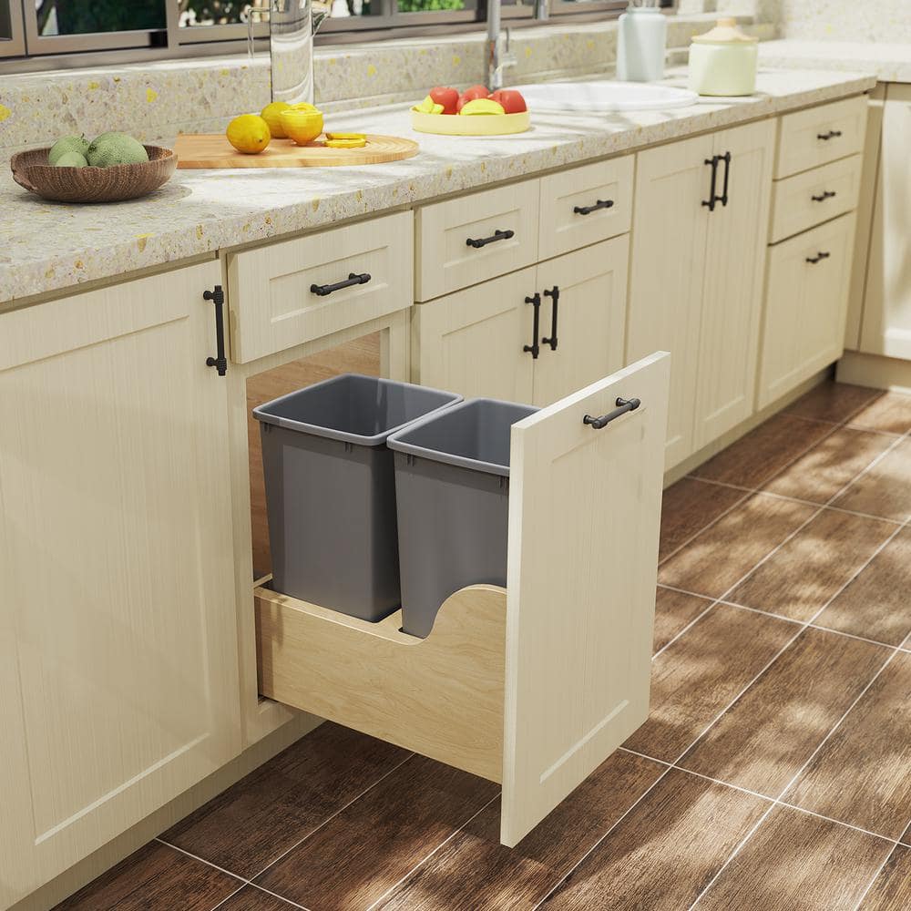 35 Quart Plastic Replacement Waste Container 1PCS, Gray - Hercitys