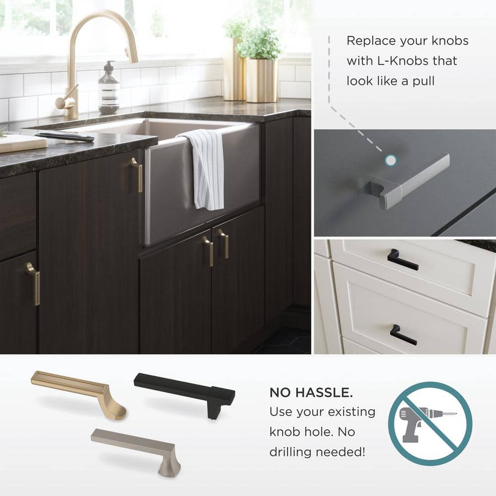 (10-Pack) Structured Column 3-11/16 in. (93 mm) Traditional Champagne Bronze Bar Cabinet Knobs - Hercitys