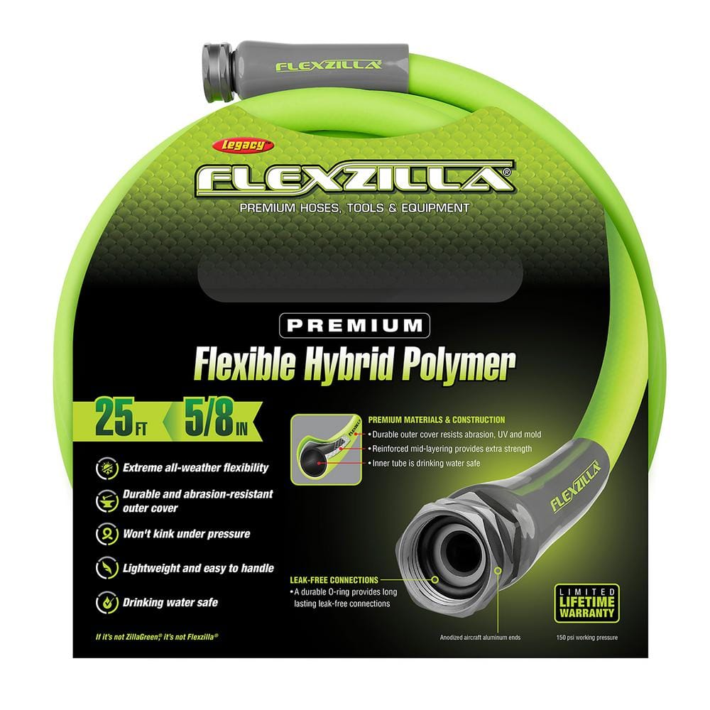 5/8 in. x 25 ft., 3/4 in. – 11-1/2 GHT Fittings Garden Hose - Hercitys