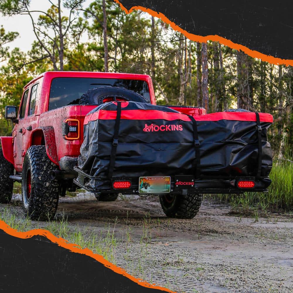 40 cu. Ft. Waterproof Cargo Carrier Bag 70 in. x 33 in. x 30 in. Hitch Bag with Lock, Straps and Carry Bag – Red - Hercitys