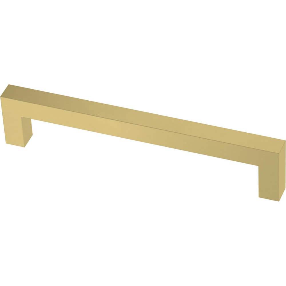 30-Pack Simple Modern Square 5-1/16 in. (128 mm) Modern Satin Gold Cabinet Drawer Pulls - Hercitys